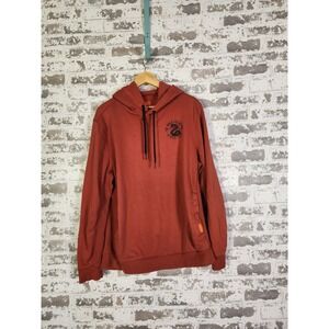 Fox Racing Mens Hoodie Sweatshirt Rust Orange Snake‎ Graphic Pullover Size Large